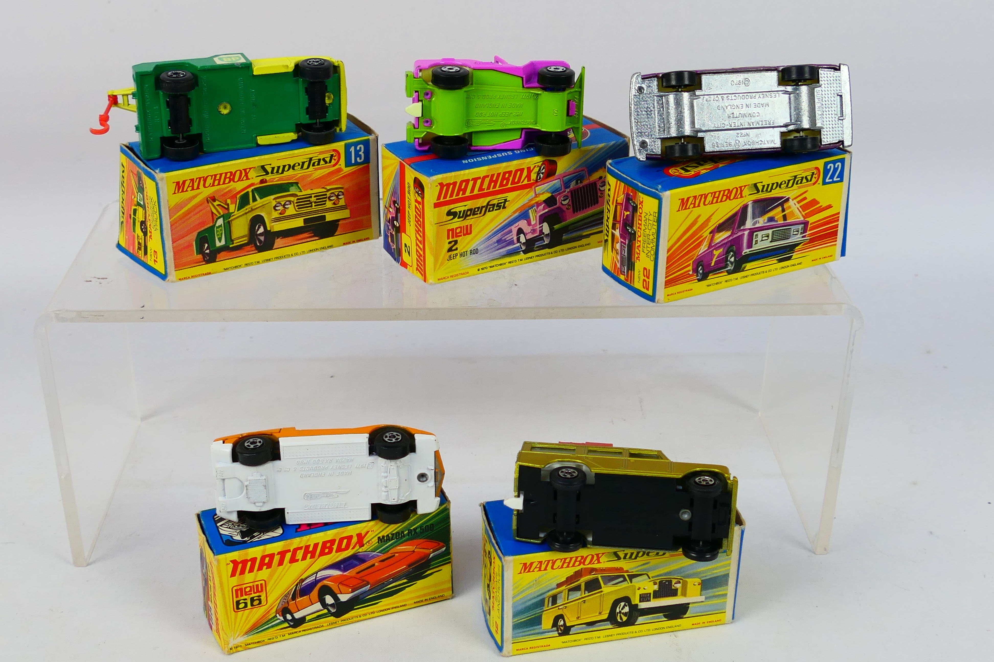 Matchbox - Superfast - 5 x boxed models, Jeep Hot Rod # 2, Land Rover Safari # 12, - Image 6 of 6