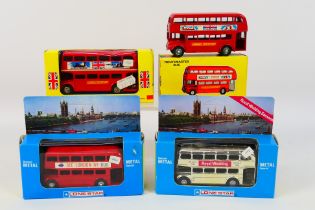 Budgie Toys - Lone Star - Seerol - Four boxed vintage diecast model buses,