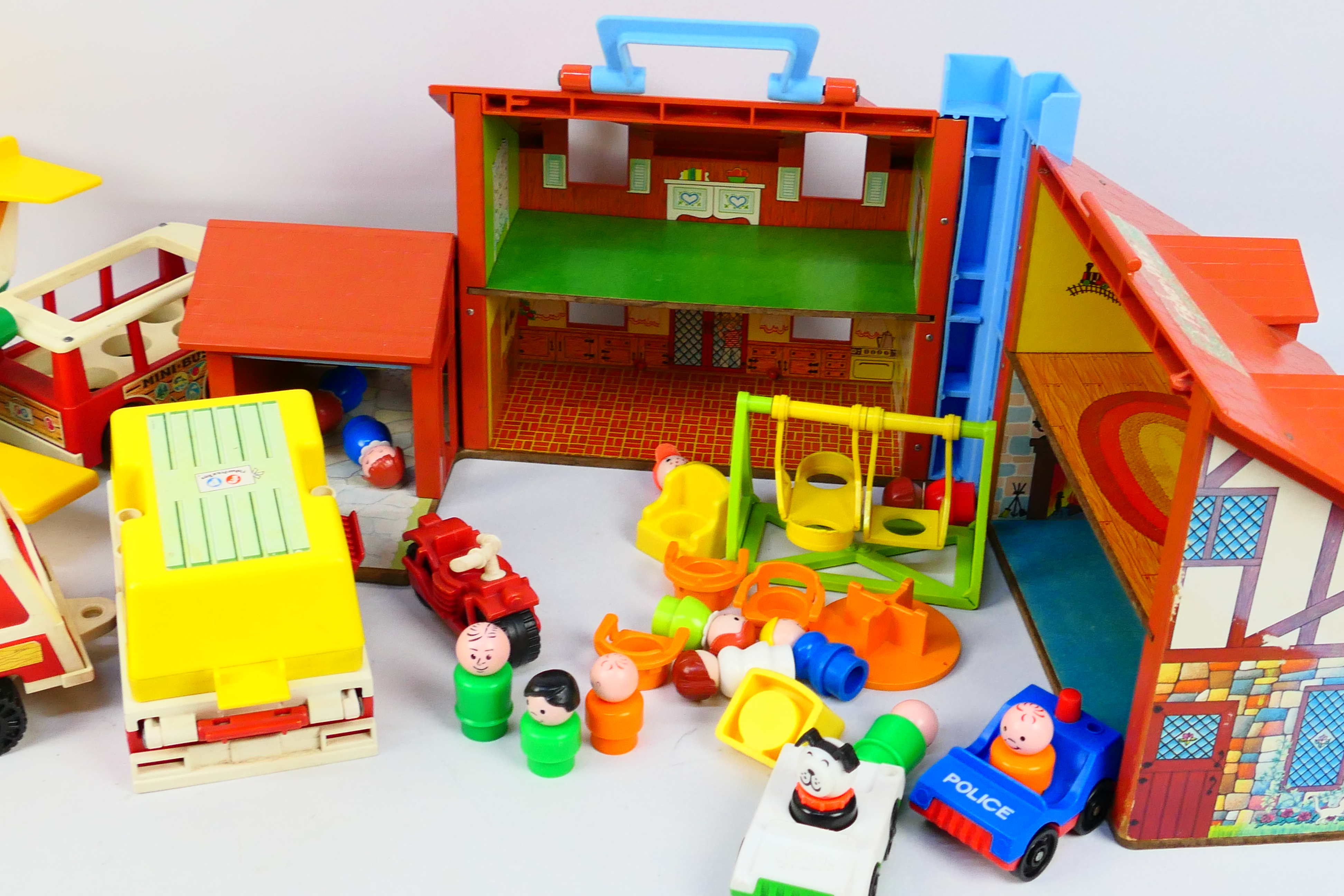 Fisher Price - A collection of vintage Fisher Price including a house, airplane, bus, - Image 3 of 4