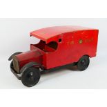 Amersham Toys - A rare large wooden van by Amersham Toys.