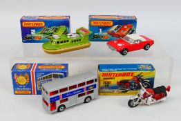 Matchbox - Superfast - 4 x boxed models, Dodge Challenger # 1, Rescue Hovercraft # 2,
