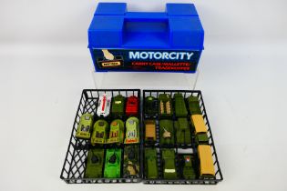 Matchbox - A plastic Matchbox carry case containing 22 Matchbox mainly Superfast diecast model