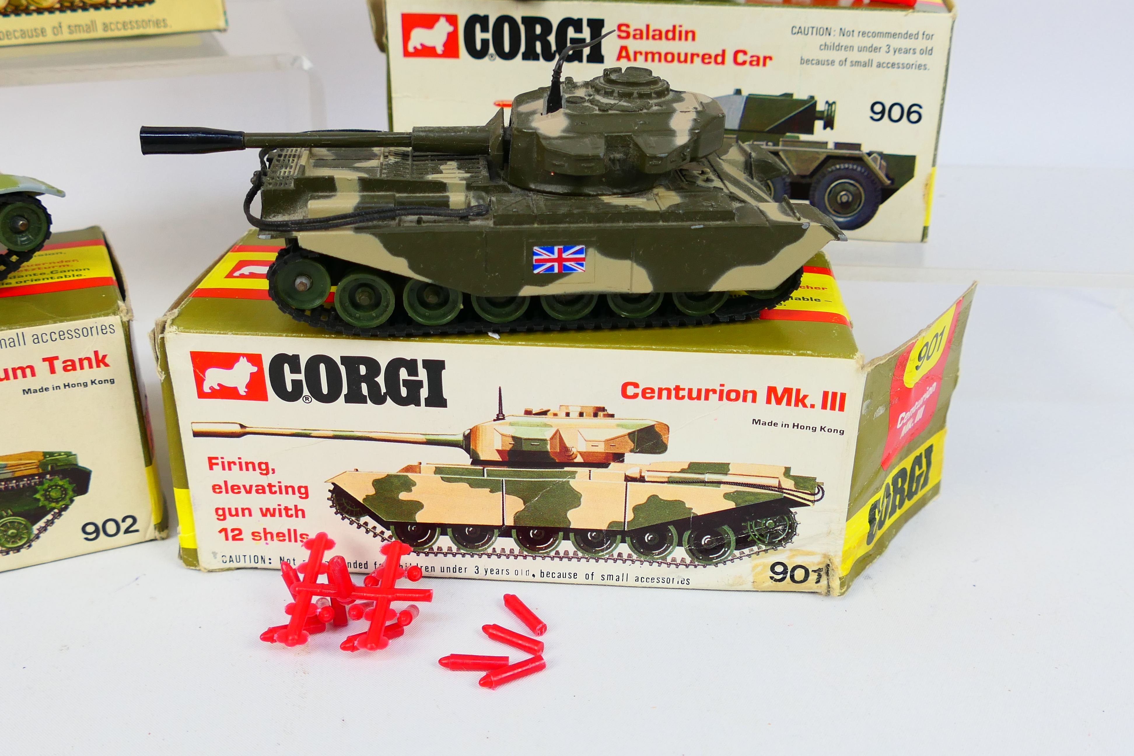 Corgi - 4 x boxed military models, Centurion MkIII # 901, M60A1 medium tank # 902, - Image 5 of 5