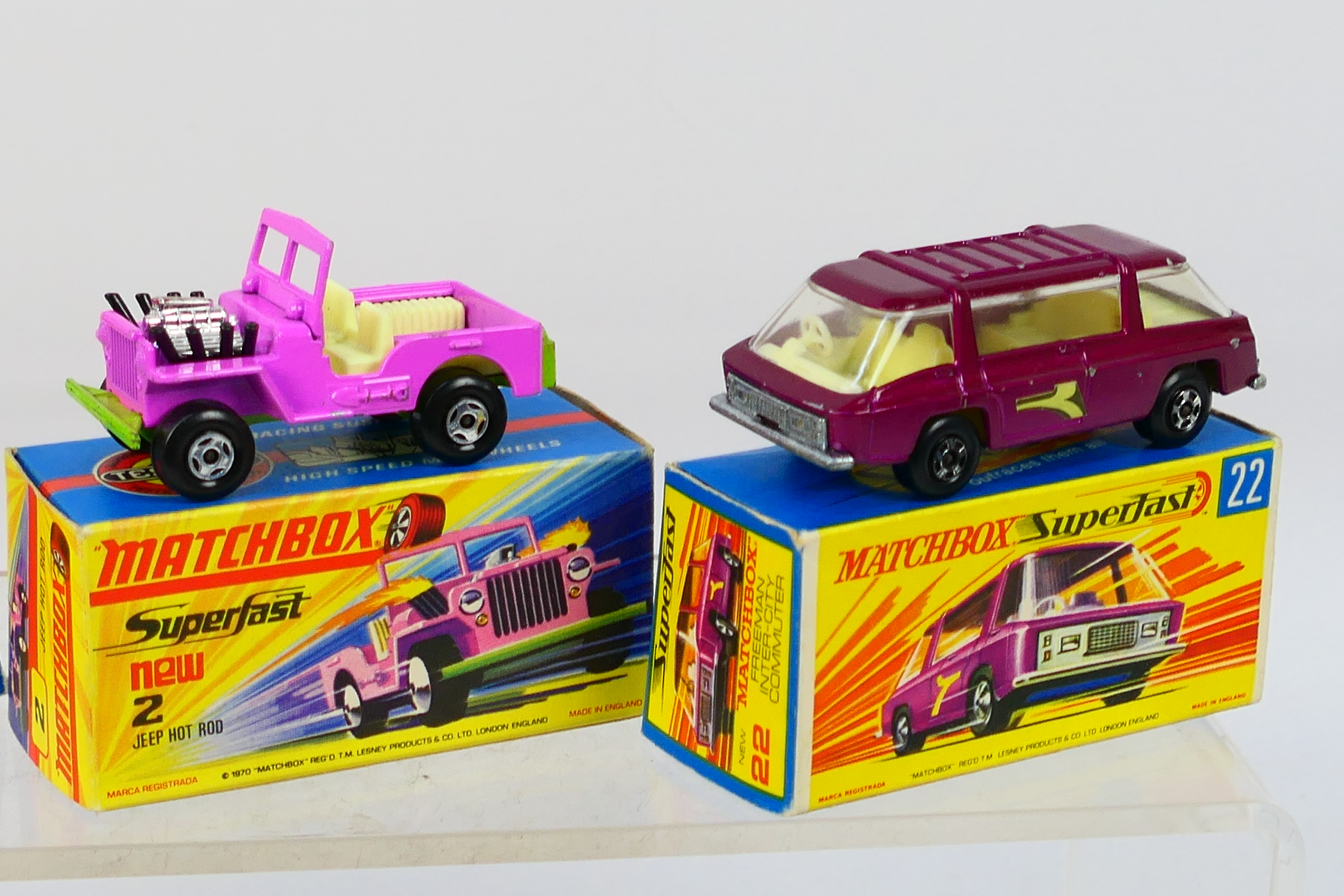 Matchbox - Superfast - 5 x boxed models, Jeep Hot Rod # 2, Land Rover Safari # 12, - Image 3 of 6