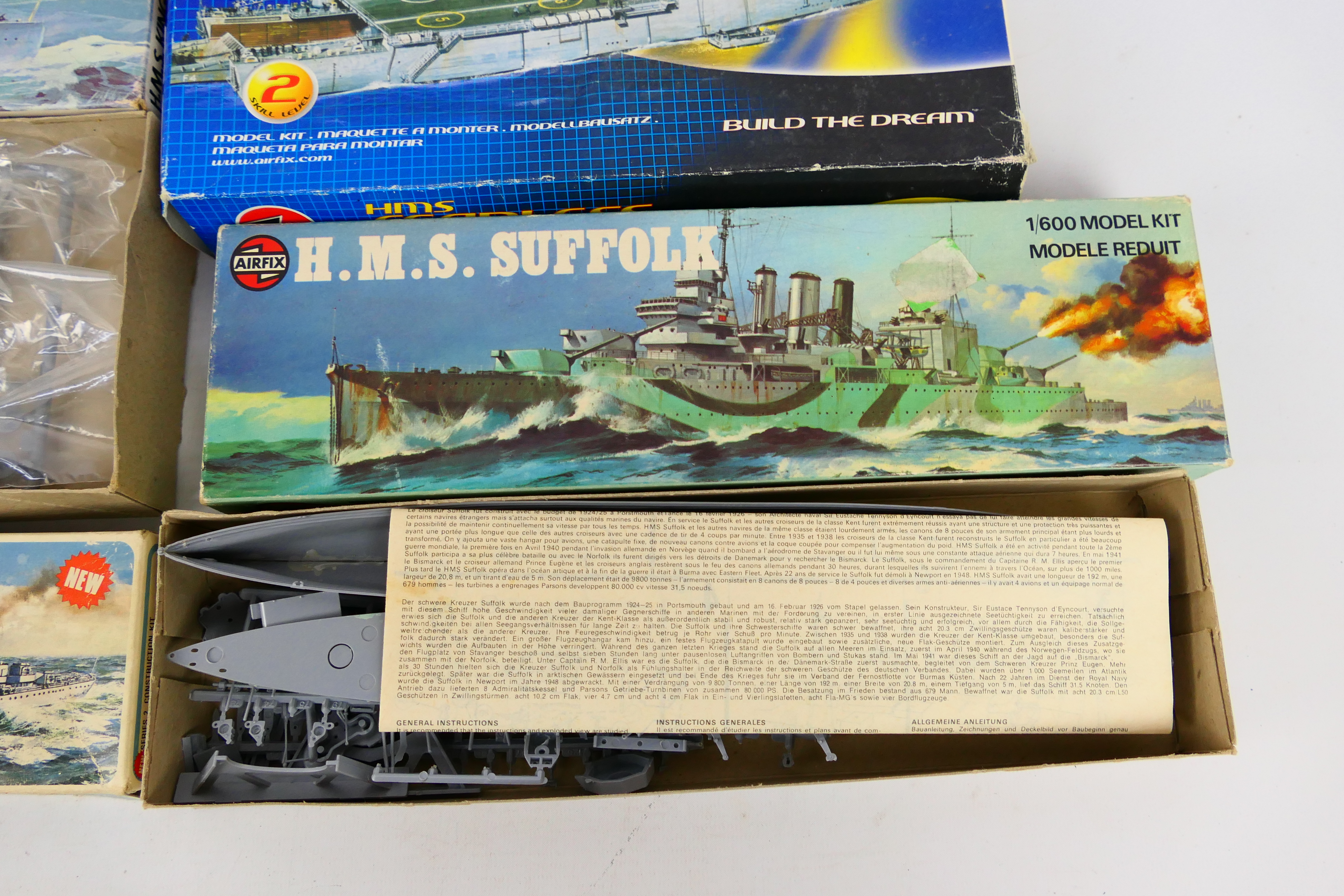 Airfix - Revell - Paget - 5 x boxed model kits, Narvik Class German Destroyer, H.M.S. Suffolk, H.M. - Image 3 of 3