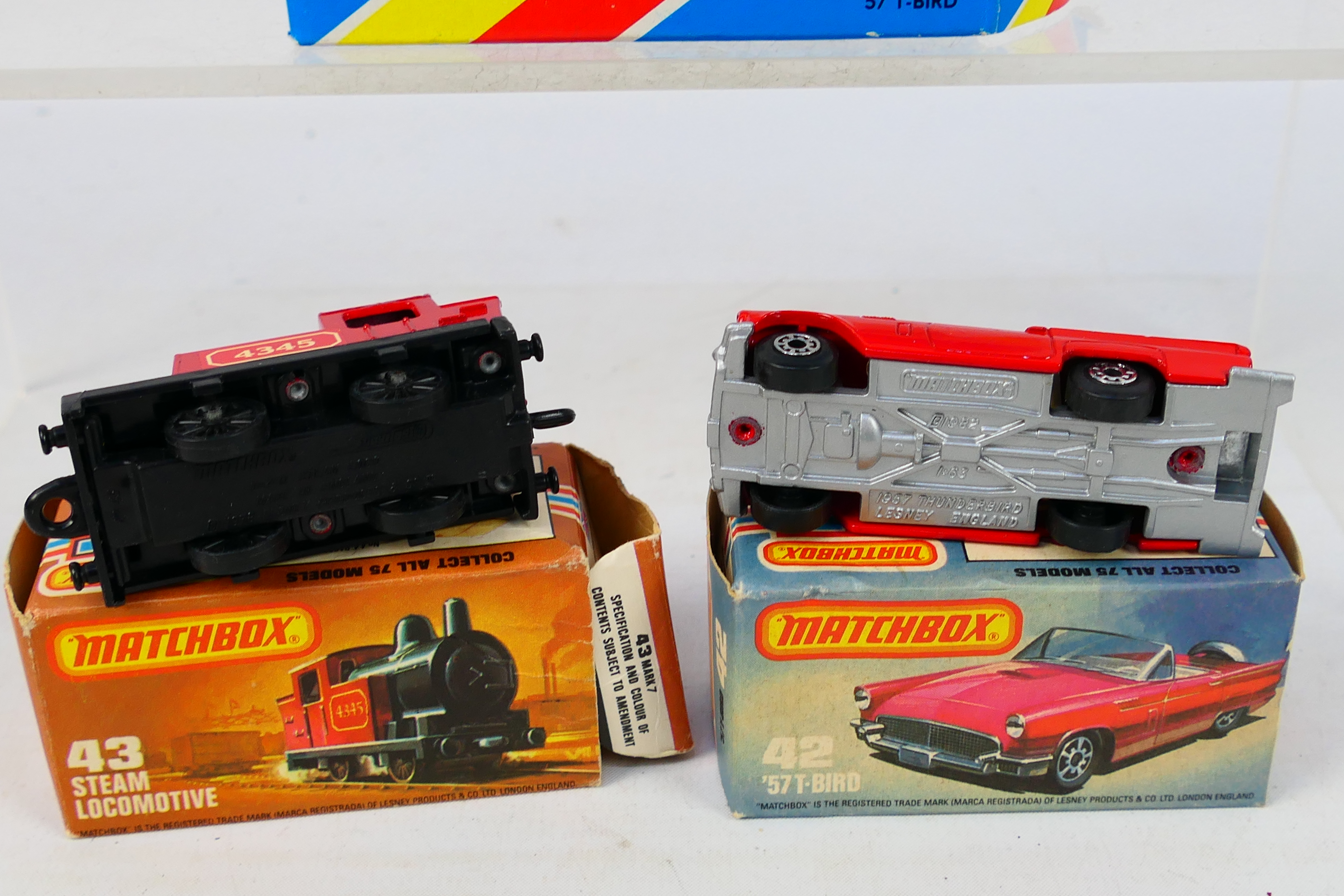 Matchbox - 3 x boxed models, Ford Thunderbird in red # 42, - Image 6 of 6