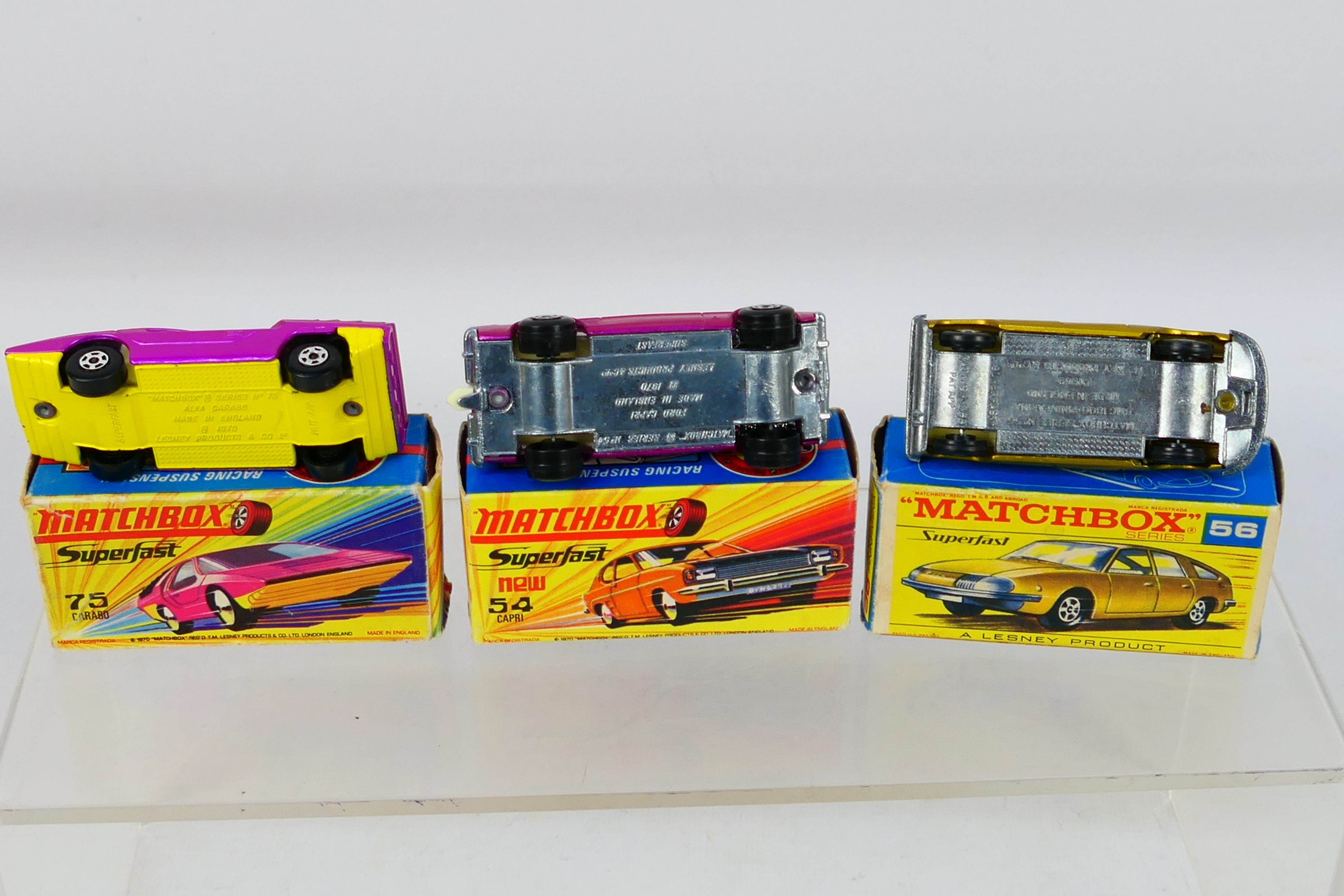 Matchbox - Superfast - 3 x boxed models, Ford Capri # 54, - Image 6 of 6