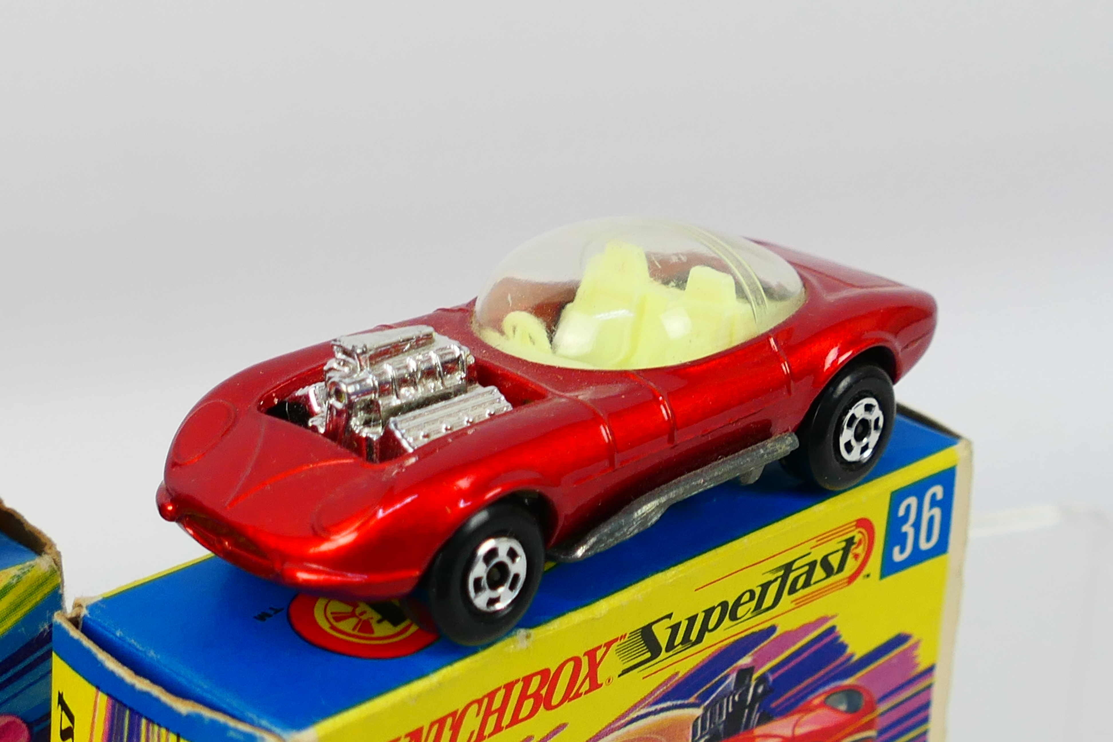 Matchbox - Superfast - 2 x boxed models, Beach Buggy # 30 and Draguar # 36. - Image 3 of 5