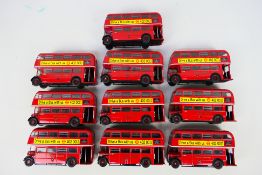 Corgi - A group of 10 unboxed Corgi CC26101 AEC RT Double Deck Bus in London Transport livery 1:50