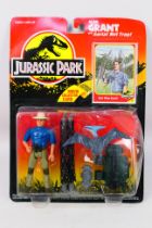 Kenner - Jurassic Park - A 1993 (Series 1) Blister packed figure of Alan Grant with Aerial Net Trap