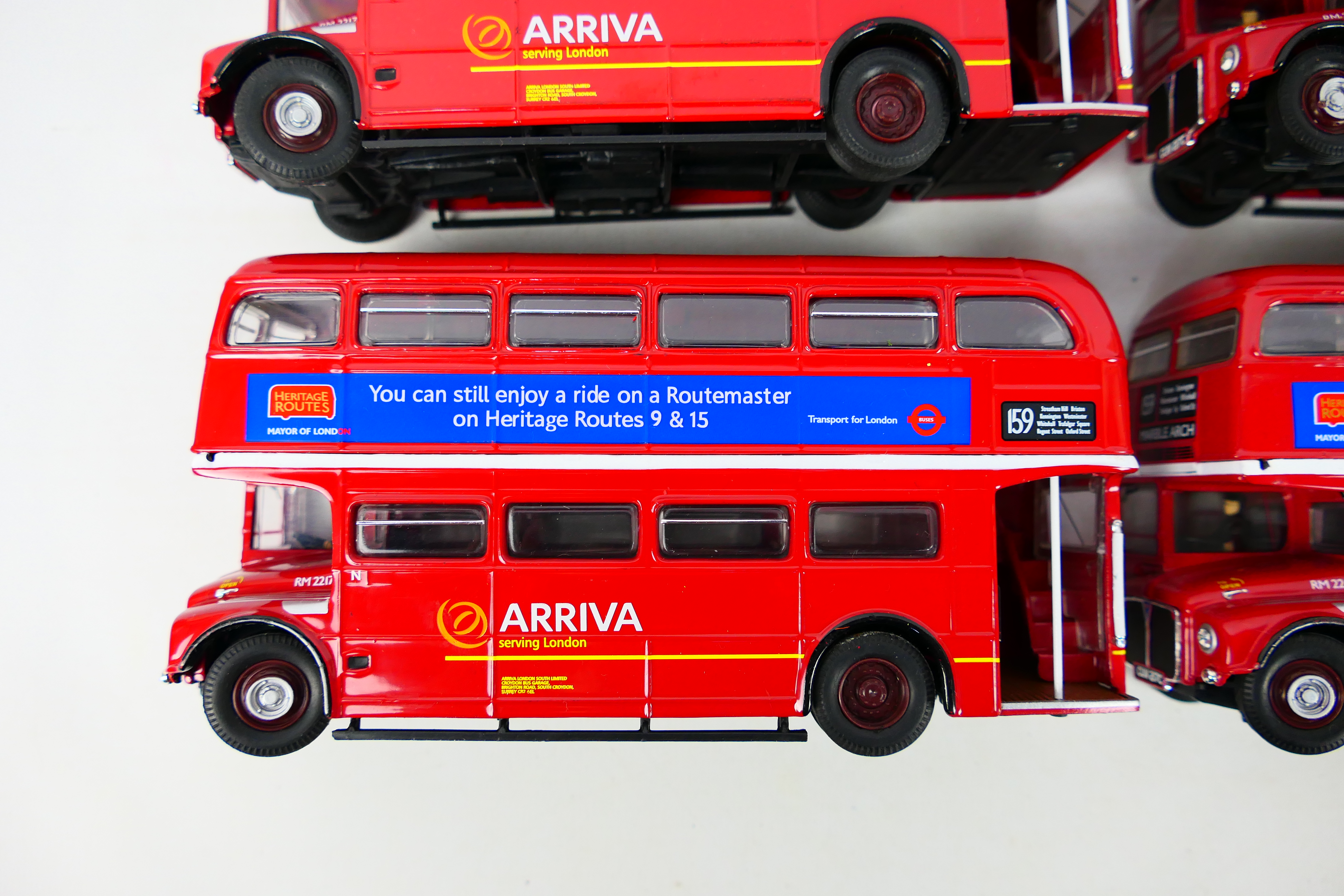 Corgi - A fleet of 11 unboxed Corgi CC25907 AEC Routemaster 1:50 scale double deck buses. - Image 2 of 4