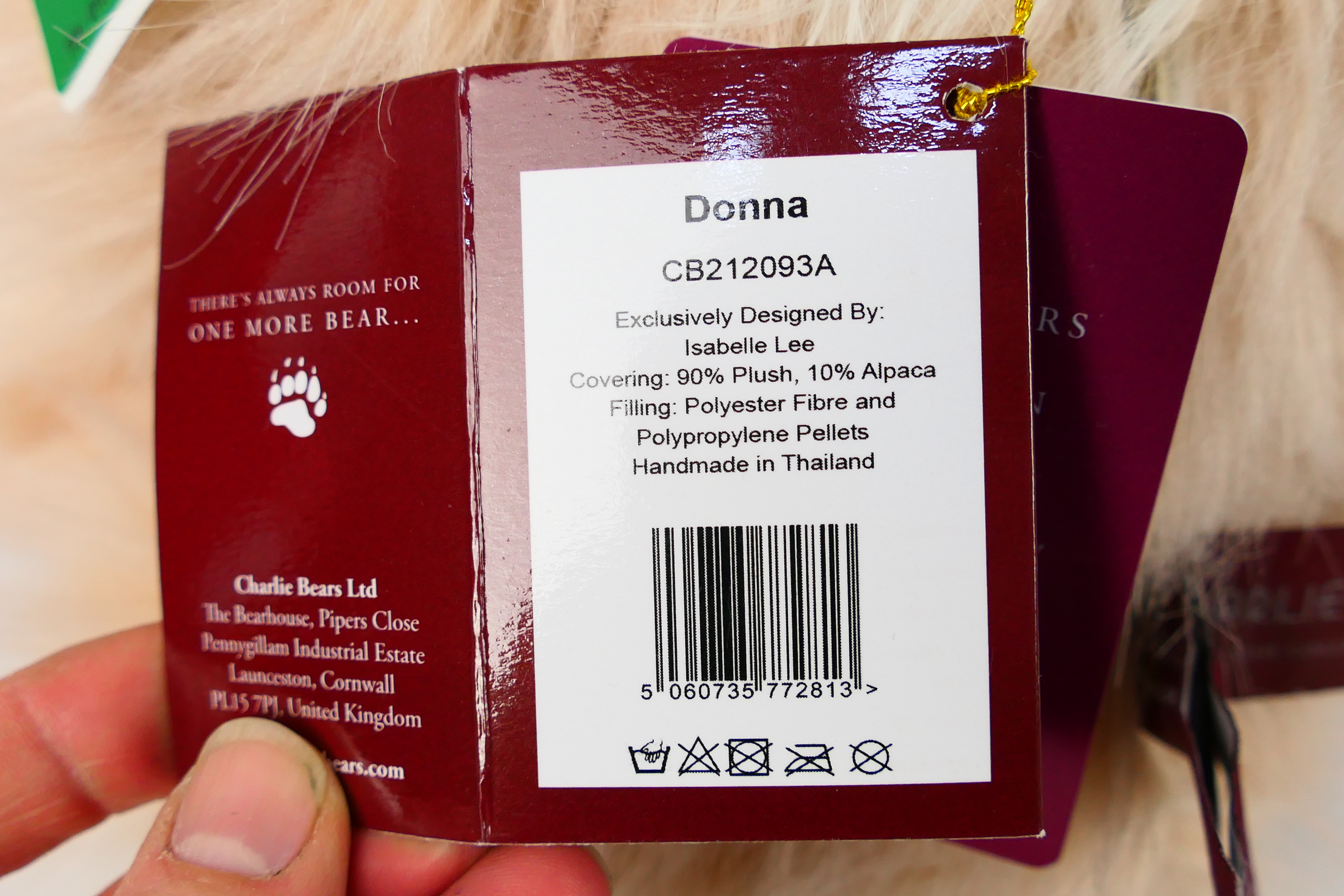 Charlie Bear - Plush - A Charlie Bear Collectors Plush Named Donna (#CB212093A) 46cm, - Image 5 of 5