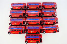 Corgi - A fleet of 13 unboxed Corgi CC25907 AEC Routemaster 1:50 scale double deck buses.