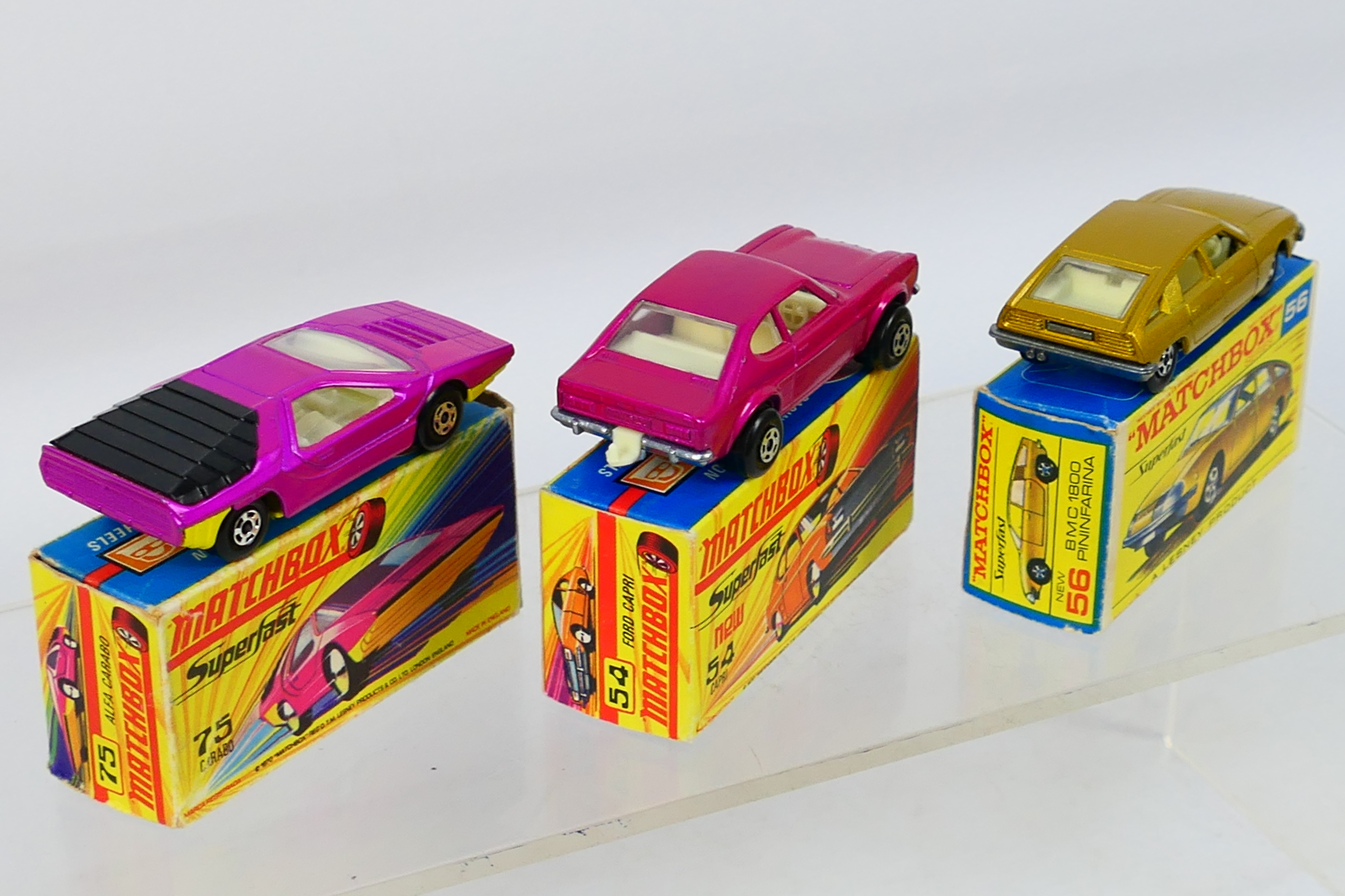 Matchbox - Superfast - 3 x boxed models, Ford Capri # 54, - Image 5 of 6