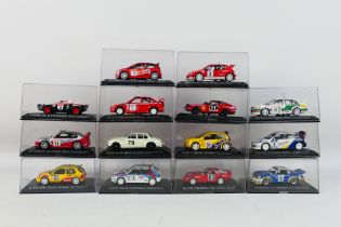 DeAgostini - 14 x boxed rally cars in 1:43 scale including Porsche 911 Carrera RS,