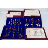 W Britain - Diecast - A set of 3 limited edition diecast figurine sets including #5291 8 piece