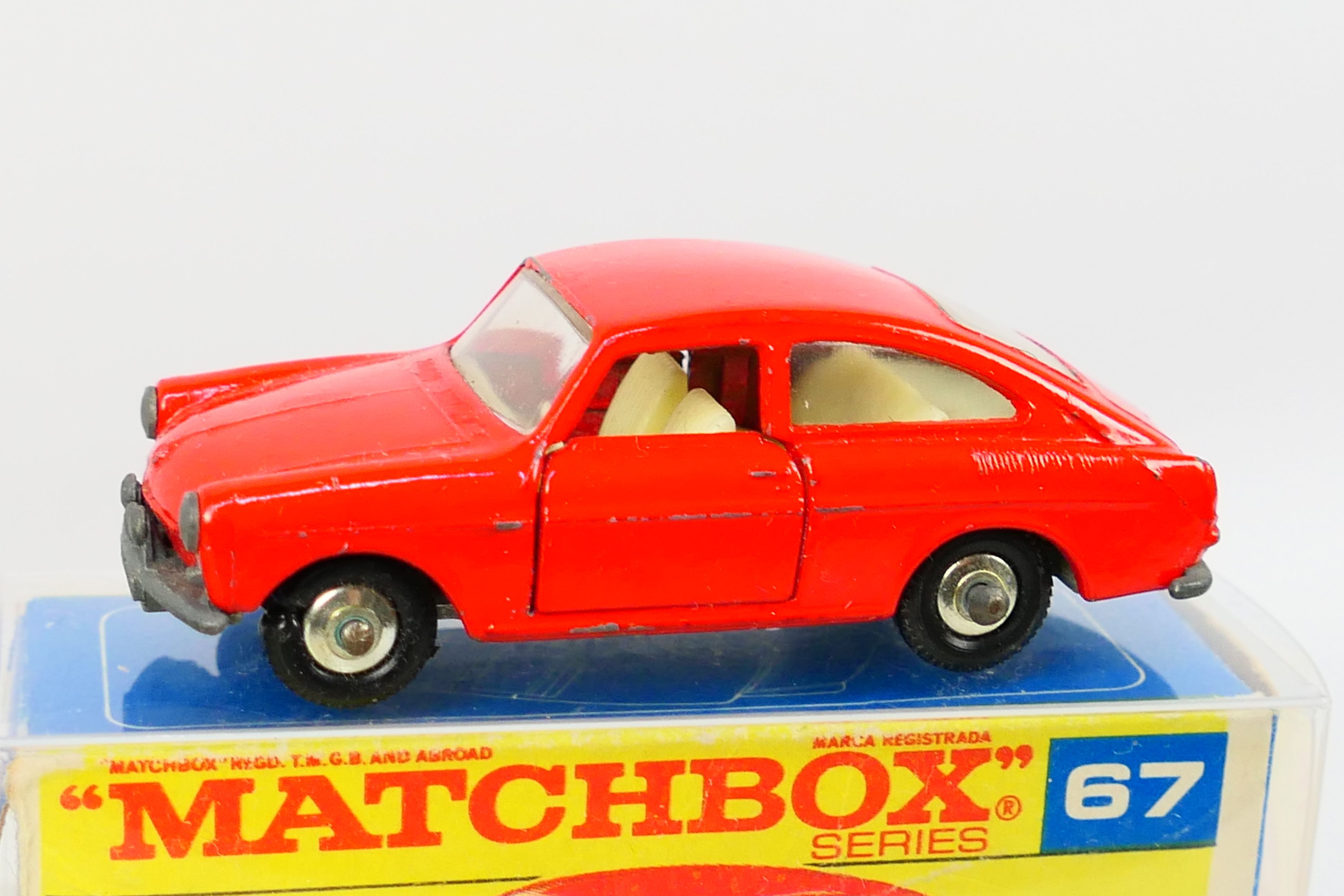 Matchbox - 3 x boxed models, Ford Capri # 54, Volkswagen 1600TL # 67 and Ferrari Berlinetta # 75. - Image 4 of 6