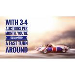 With 3 / 4 auctions per month, you can expect a fast turn around when selling lots.