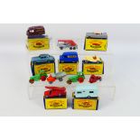 Matchbox - A collection of vehicles including MG Sports # 19, Cadillac Sixty Two # 27,