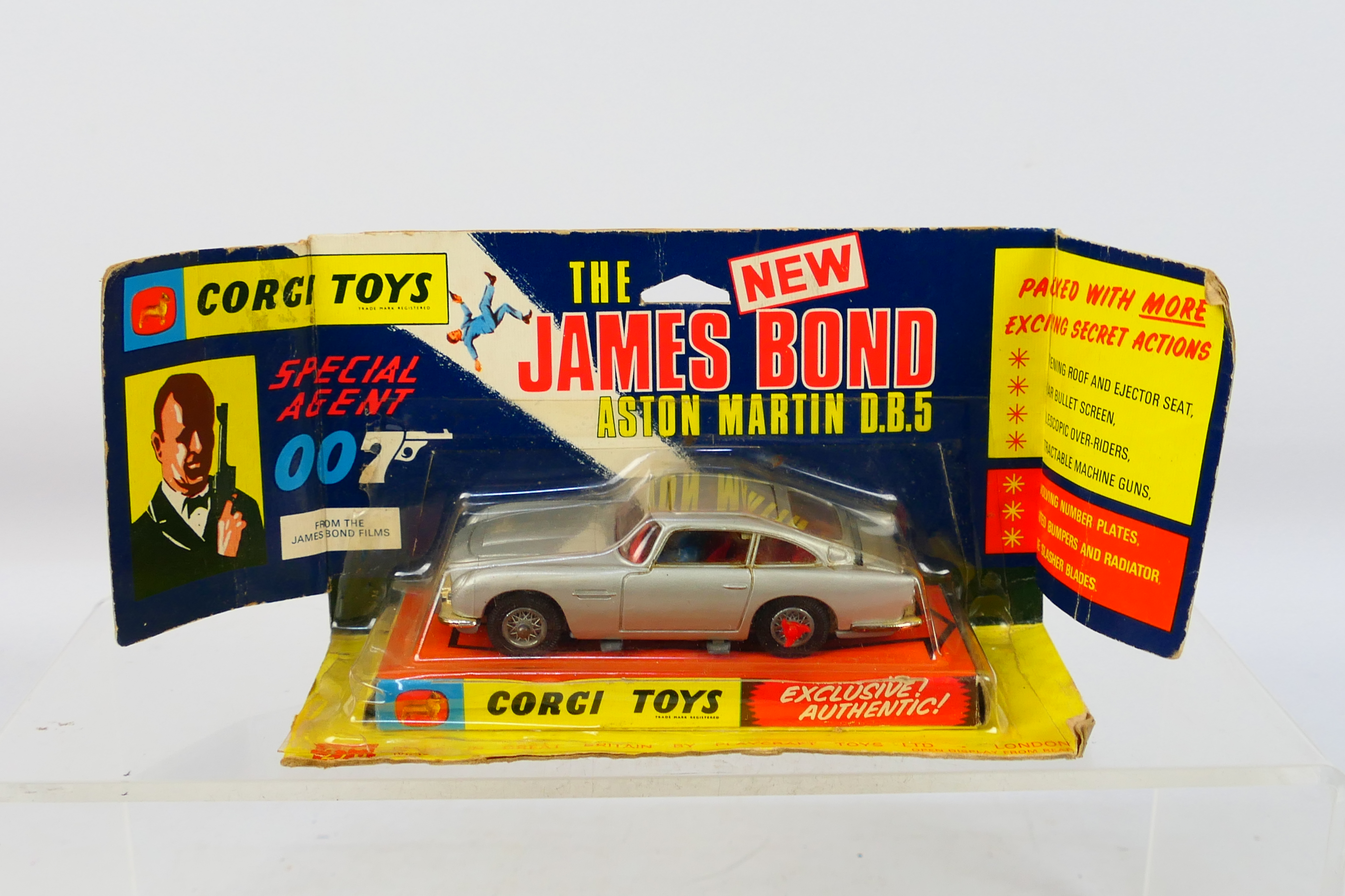 Corgi - James Bond - An unopened 007 Aston Martin DB5 in the early pictorial wing flap packaging #