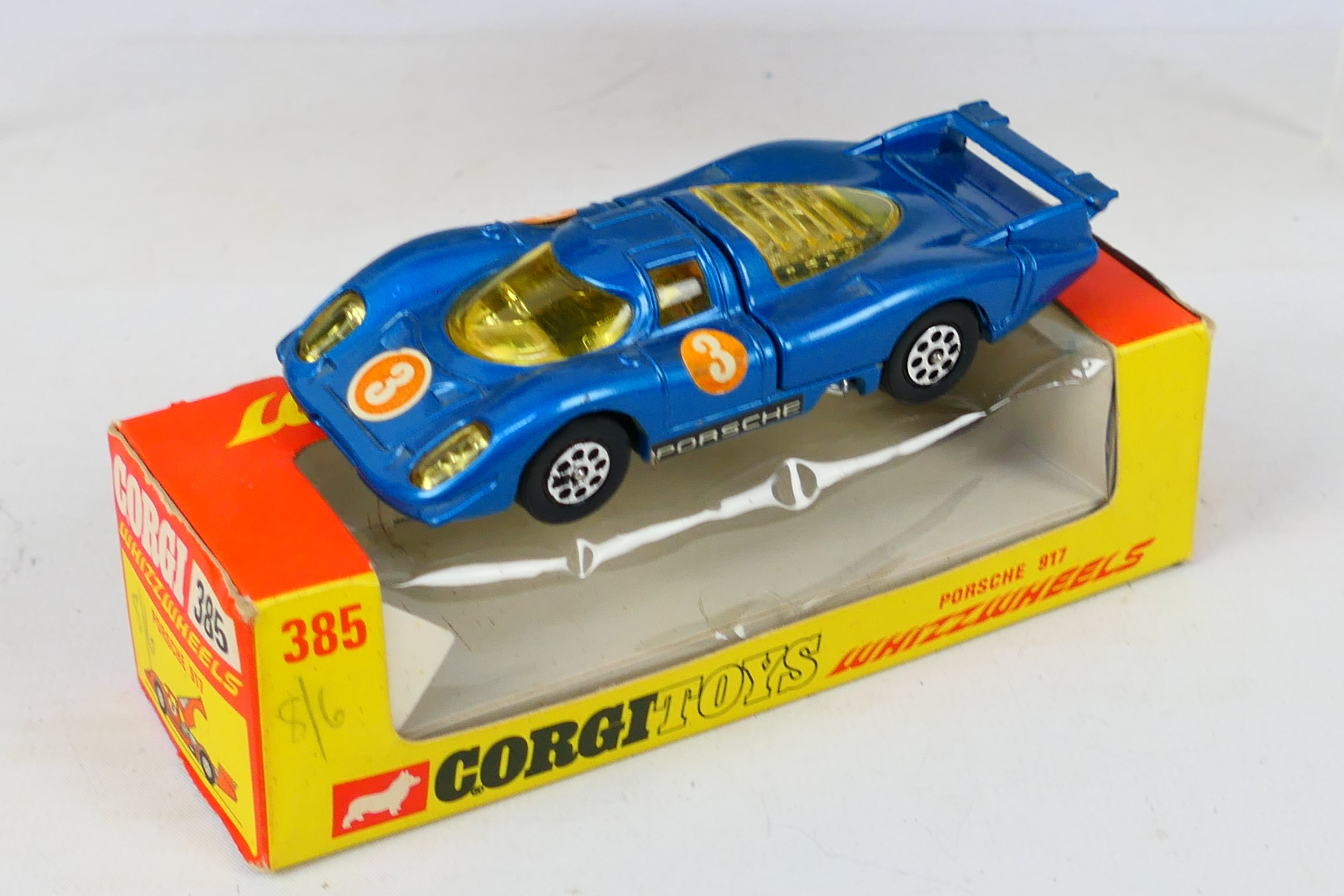 Corgi - 3 x boxed models, Marcos 3 Litre # 377, Alfa Romeo P.33 # 380 and Porsche 917 # 385. - Image 6 of 8