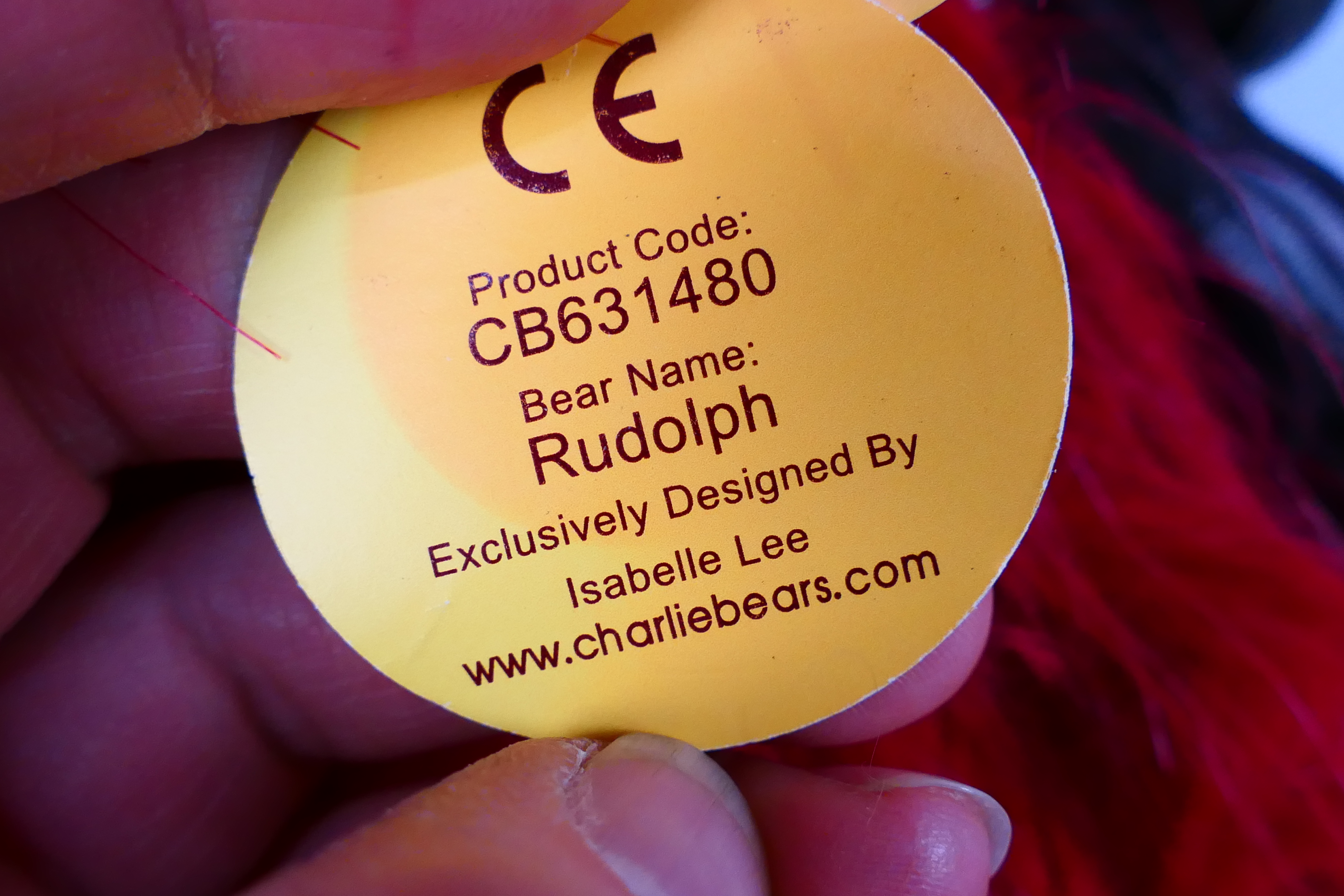 Charlie Bear - Plush - A Charlie Bear Collectors Plush Named Rudolph (#CB631480) 45cm, - Image 4 of 5
