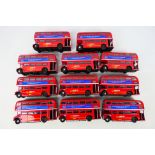 Corgi - A fleet of 11 unboxed Corgi CC25907 AEC Routemaster 1:50 scale double deck buses.