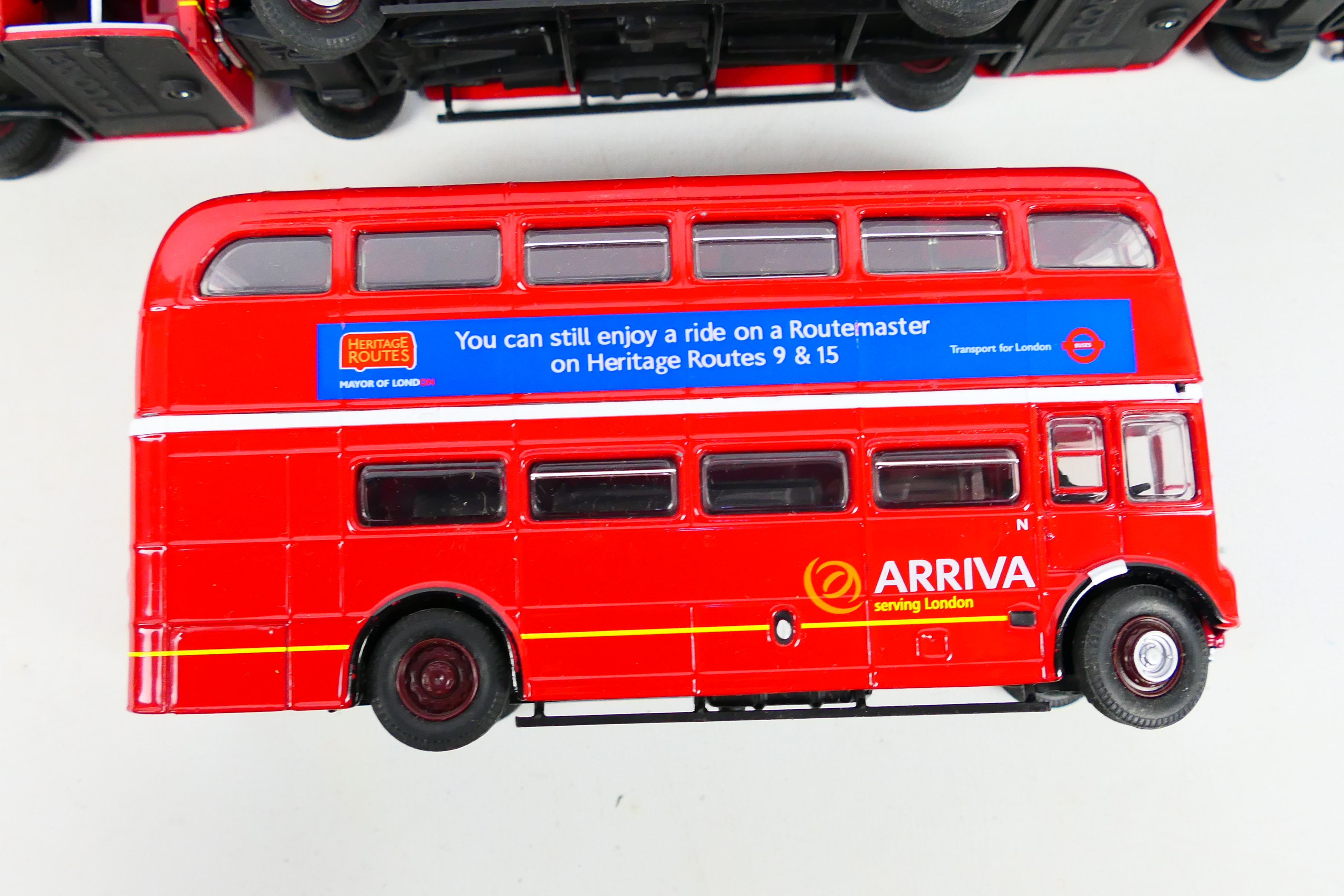 Corgi - A fleet of 13 unboxed Corgi CC25907 AEC Routemaster 1:50 scale double deck buses. - Image 4 of 4