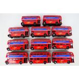 Corgi - A fleet of 11 unboxed Corgi CC25907 AEC Routemaster 1:50 scale double deck buses.
