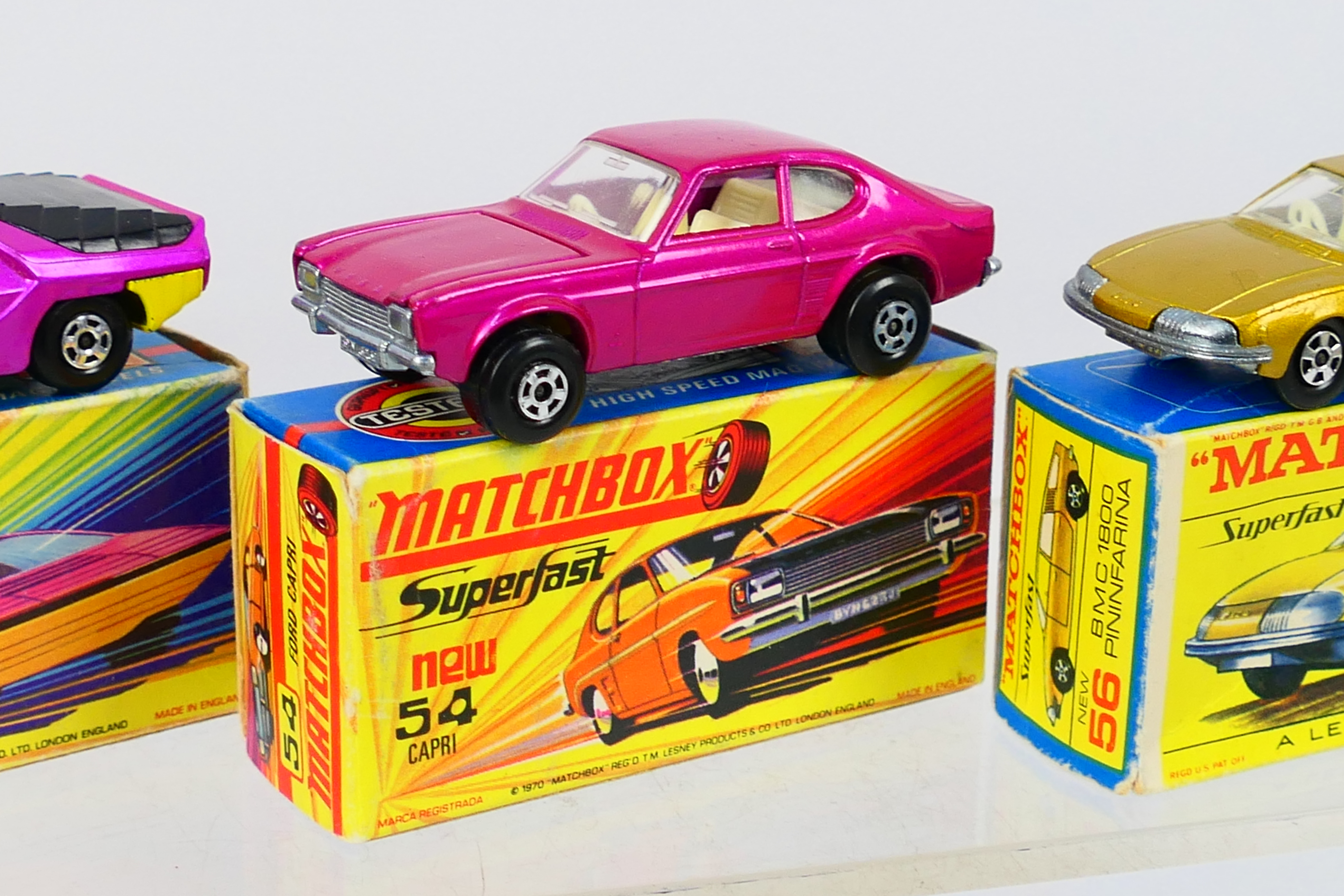 Matchbox - Superfast - 3 x boxed models, Ford Capri # 54, - Image 3 of 6