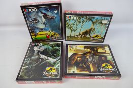 MB Puzzle - Jurassic Park - A collection of 4 original Jurassic Park 1993 100 piece Jigsaws.