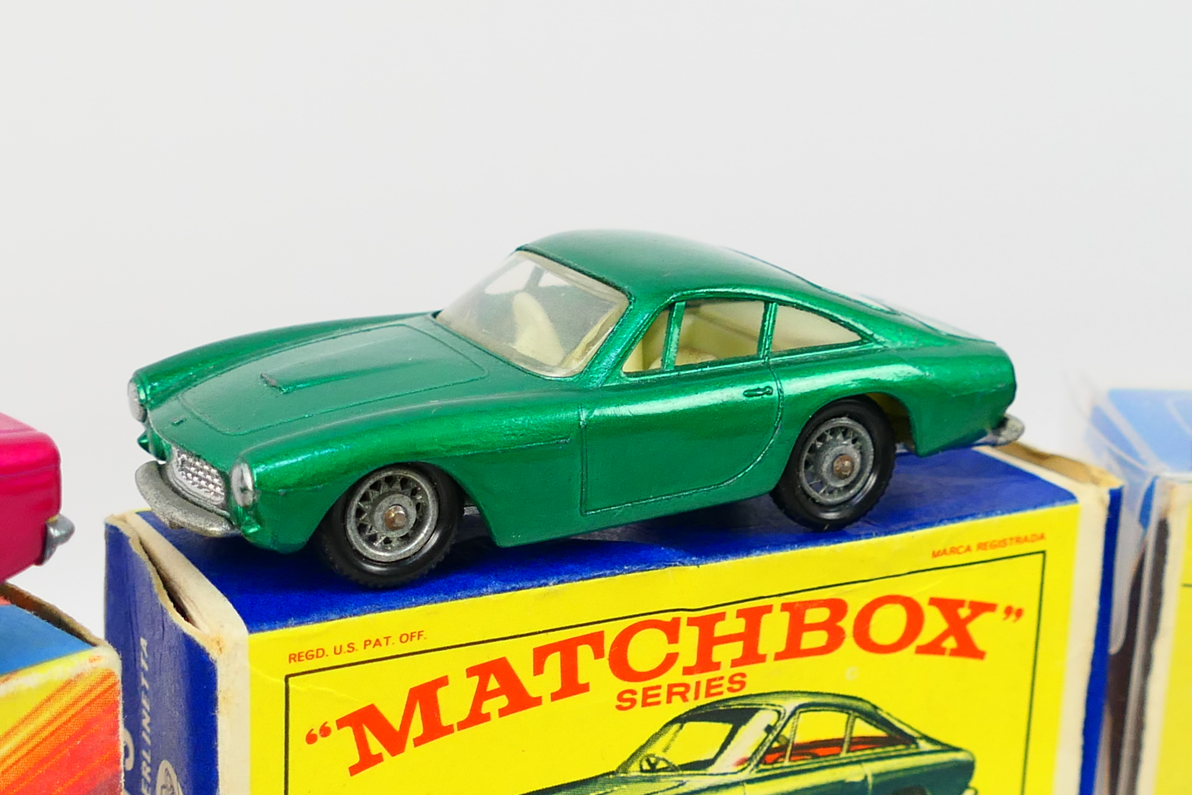 Matchbox - 3 x boxed models, Ford Capri # 54, Volkswagen 1600TL # 67 and Ferrari Berlinetta # 75. - Image 3 of 6