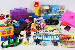 Disney - Bontempi - Tomy - Galoob - Lego - An assortment of plastic toys including a Tomy Animal