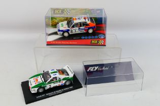 SCX - Fly - Two boxed 1:32 scale Lancia slot cars.