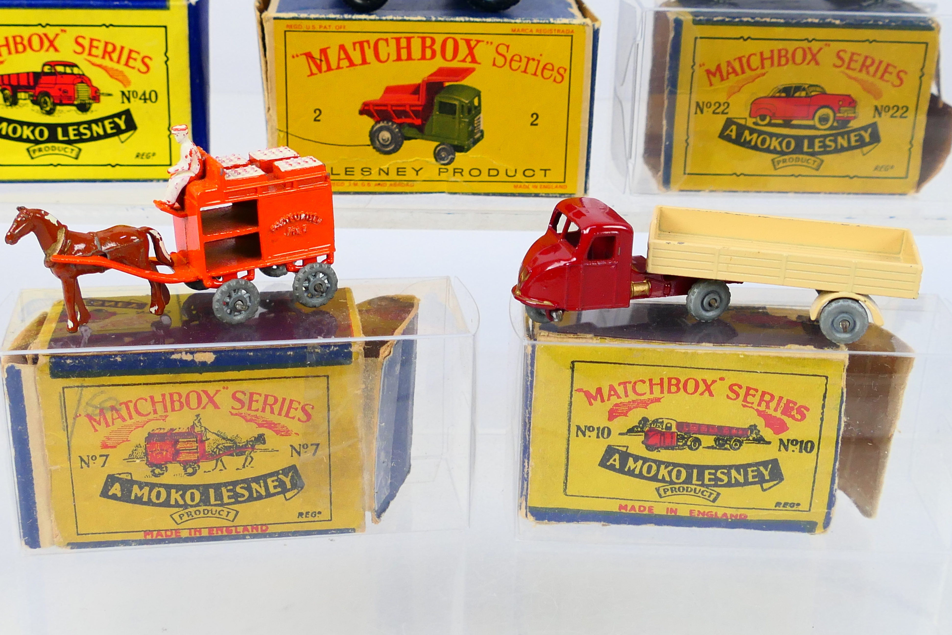 Matchbox - 5 x boxed models, Muir Hill Dumper # 2, Horse Drawn Milk Float # 7, Scammell Scarab # 10, - Image 4 of 4