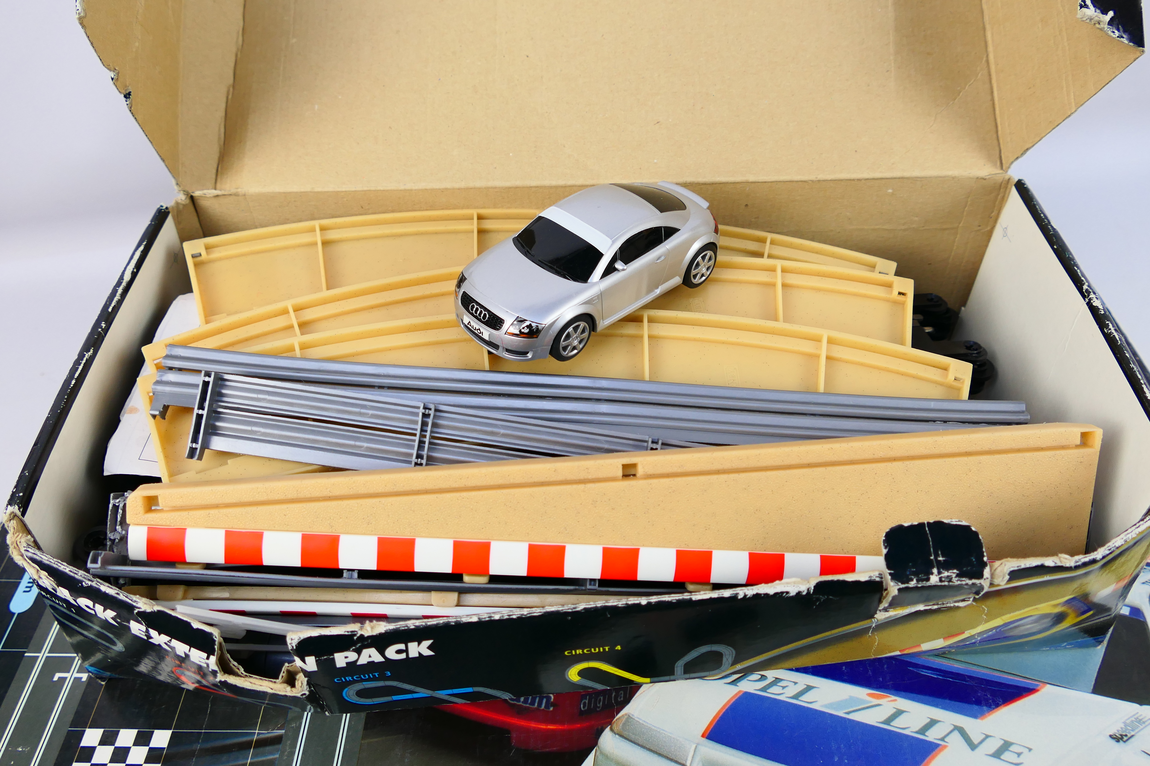 Scalextric - Hornby - A Super Saloons Scalextric set (#C1016) and Track extension pack B (#C8035). - Image 4 of 5