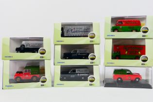 Oxford - A collection of 8 Oxford Diecast Metal vehicles including #SP093 MAN L2000 Box Van