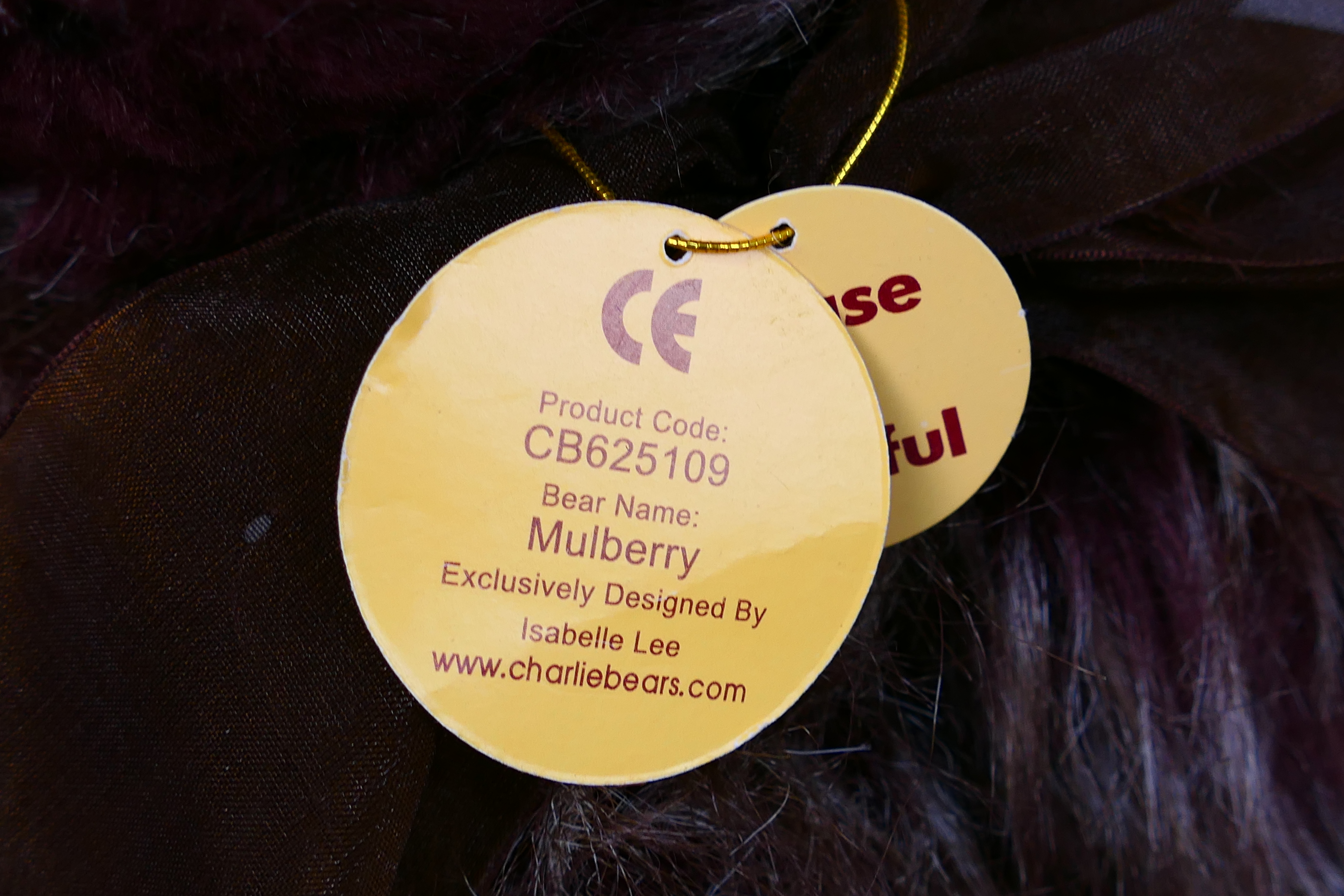 Charlie Bear - Plush - A Charlie Bear Collectors Plush Named Mulberry (#CB625109) - Image 4 of 5