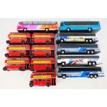 Corgi - 13 unboxed 1:50 scale diecast buses and coaches.