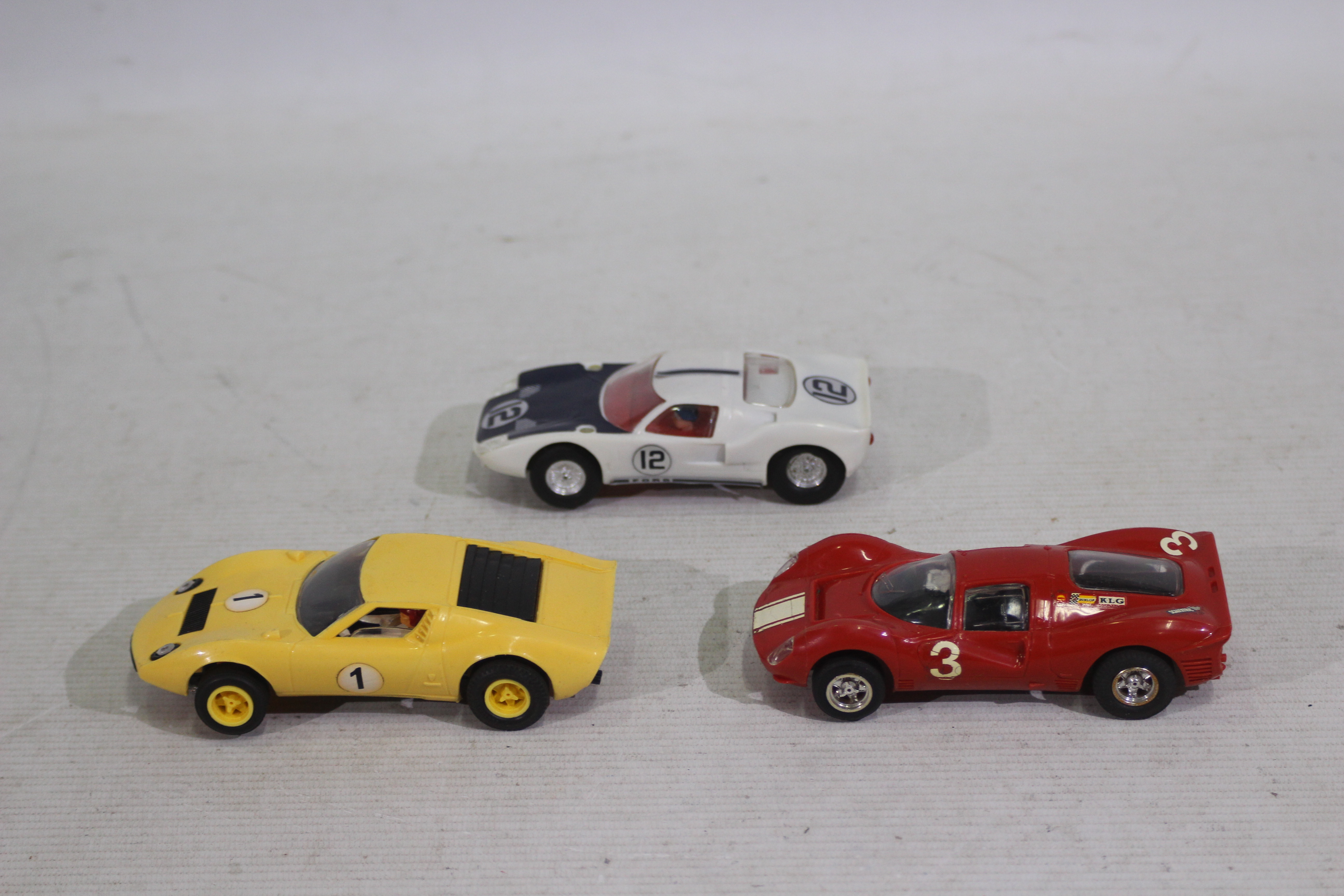 Scalextric - 3 x vintage unboxed slot cars, Lamborghini Miura # C.17, Ford GT # C. - Image 2 of 5
