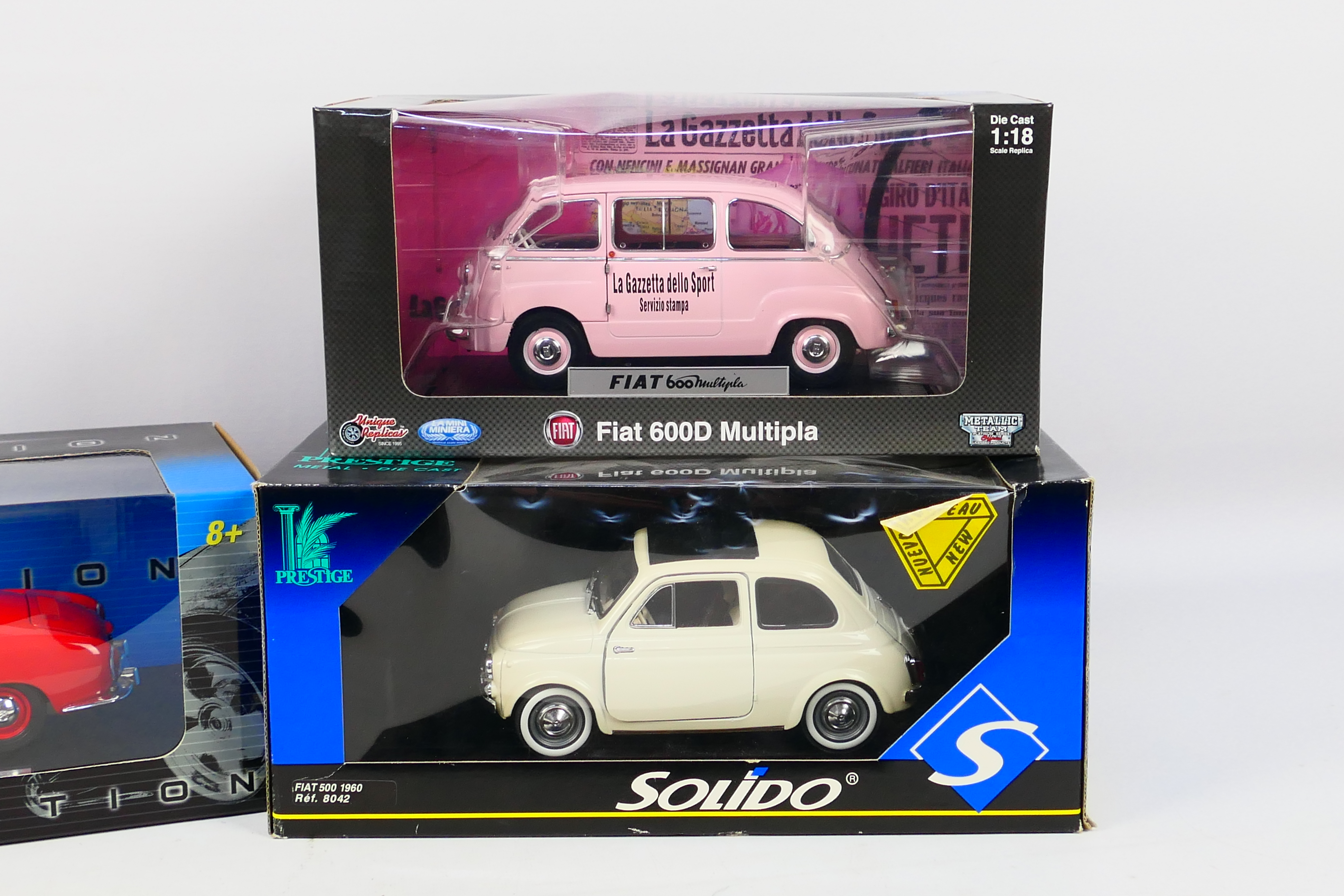 Welly - Solido - Unique Replicas - Three boxed 1:18 scale model cars. - Image 2 of 5