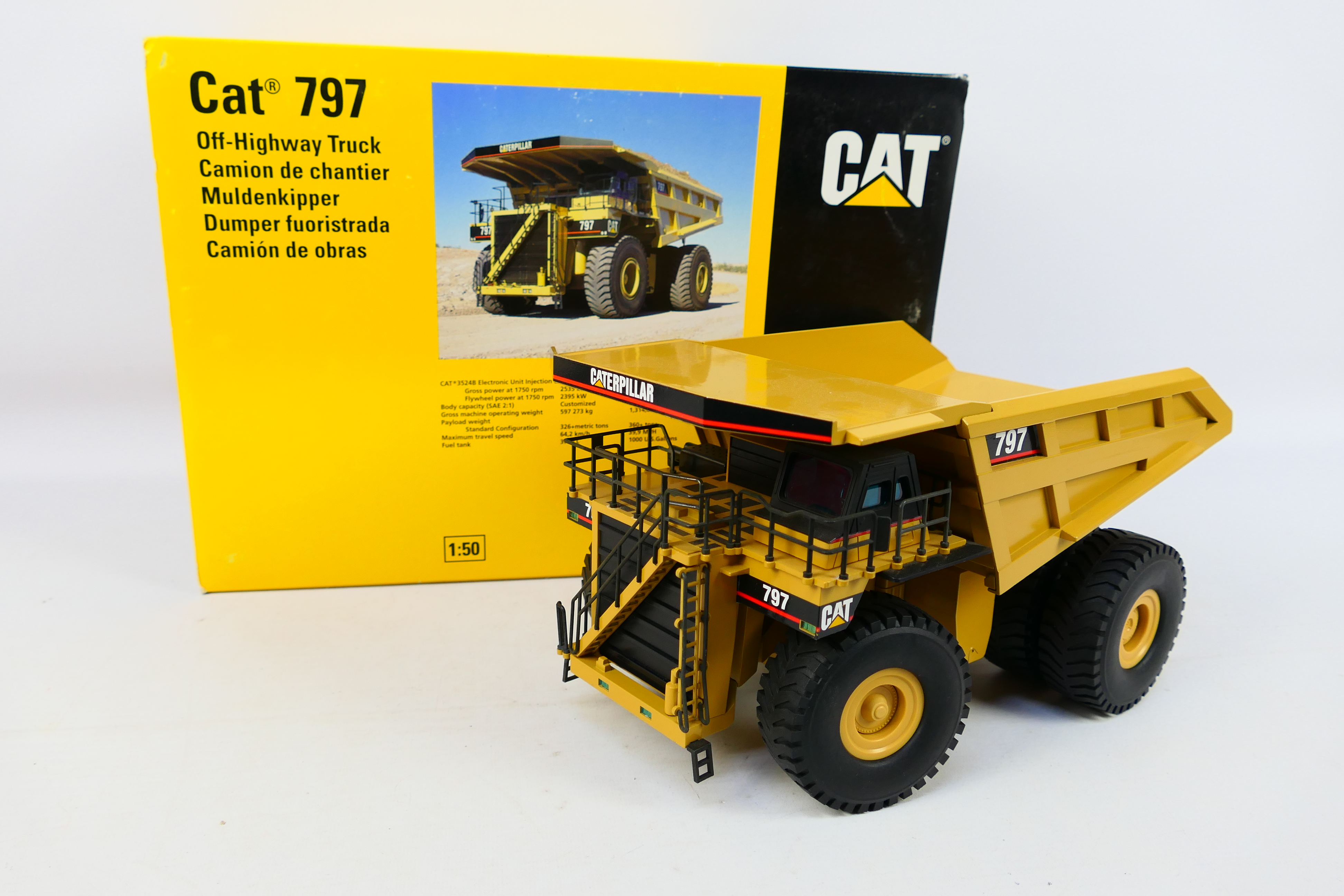 NZG - A 1:50 scale CAT 797 off highway dump truck from 2001 # 466.