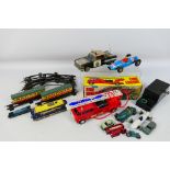 Matchbox - Brimtoy - Telsalda - An assortment of unboxed tinplate items including an unboxed