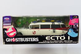 JoyRide - A boxed 1:18 scale Ghostbusters Ecto 1 Cadillac Ambulance # 33538.