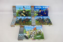 IMEX - Five boxes of IMEX 1:32 scale (54mm) plastic model soldier figures from the IMEX 'American