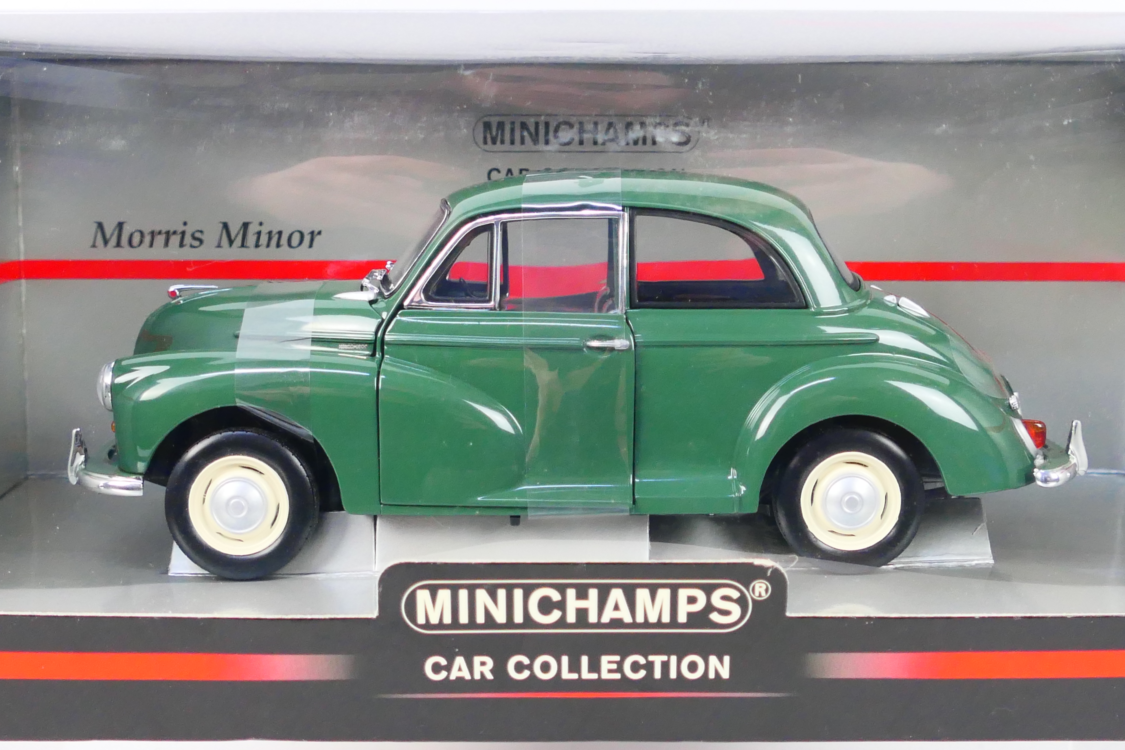 Minichamps - A boxed Minichamps 'Car Collection' #150137000 1:18 scale Morris Minor. - Image 2 of 3