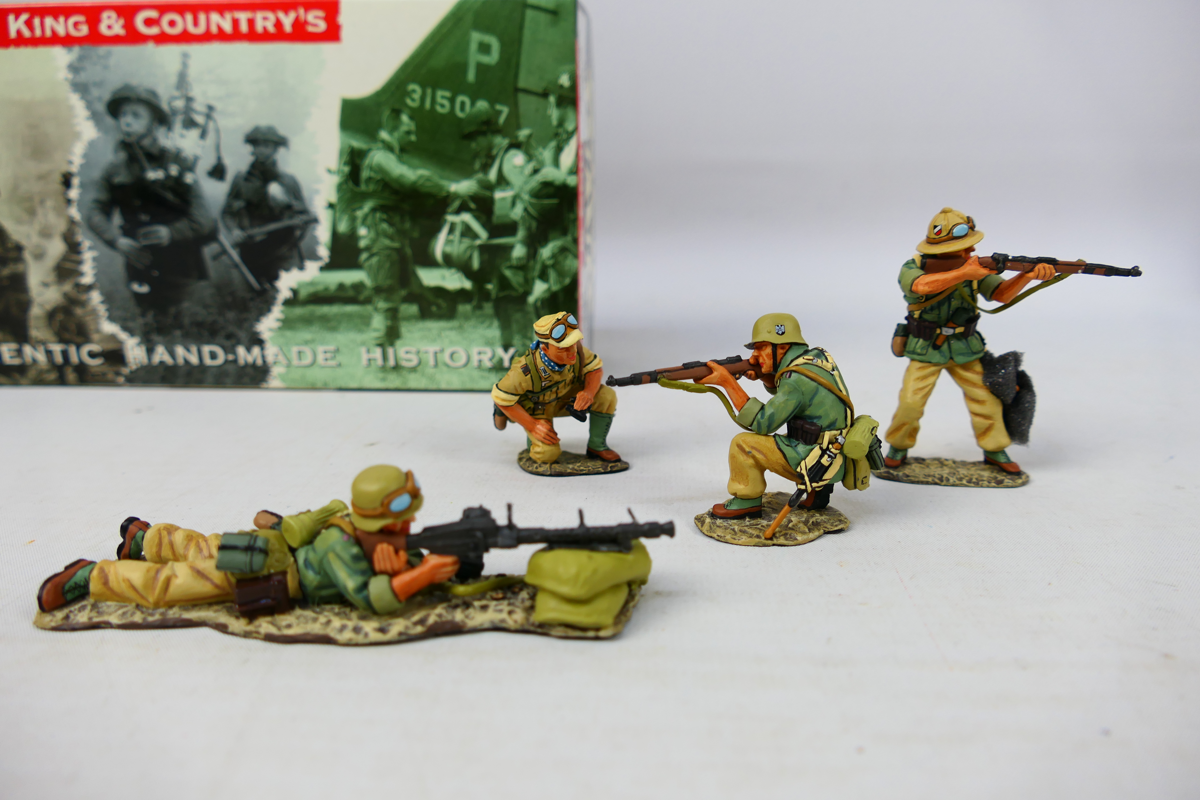 King and Country - Three boxed figures from the King and Country 'Afrika Korps' series. - Image 2 of 7