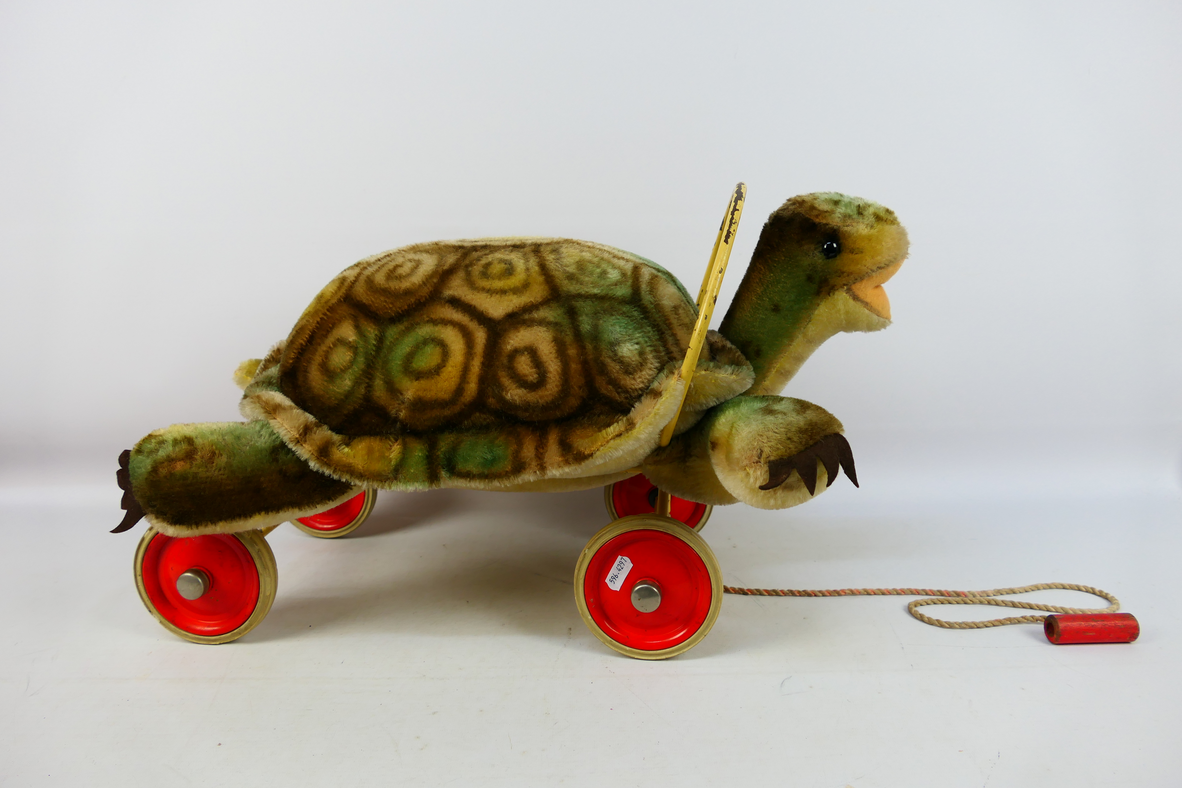 Steiff - A vintage 1950s/ 60s Steiff Ridie-On Slo Turtle. - Image 2 of 8