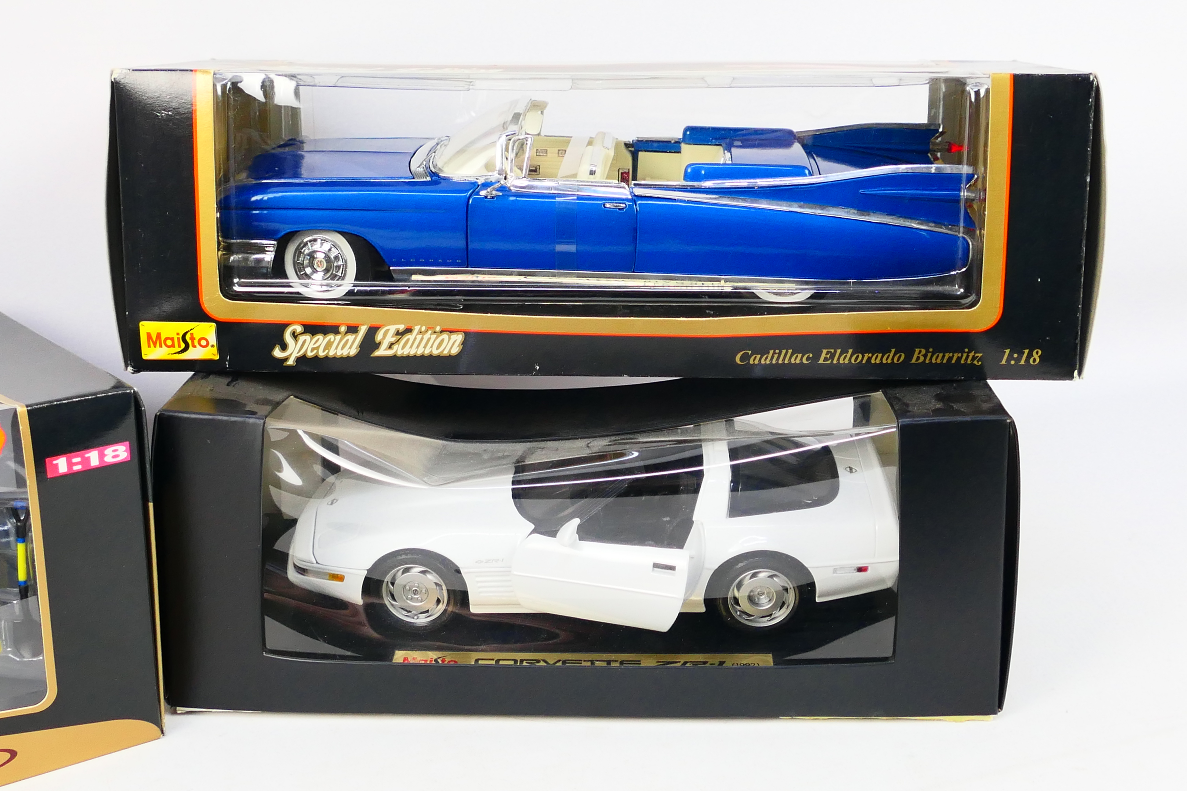Maisto - Three boxed 1:18 scale diecast model cars from Maisto. - Image 2 of 3