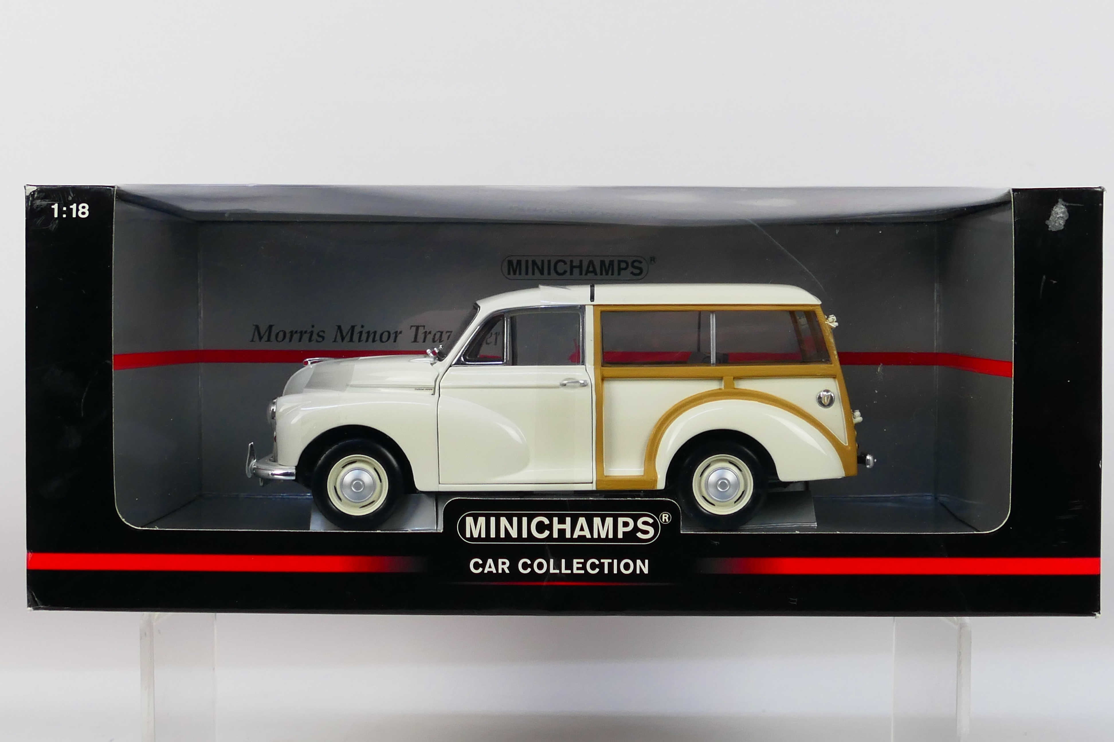 Minichamps - A boxed Minichamps 'Car Collection' #150137010 1:18 scale Morris Minor Traveller.